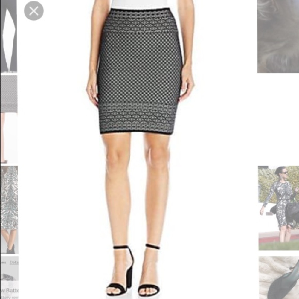 NWT BCBG Jaylenne Pavel Knit Jacguard Skirt